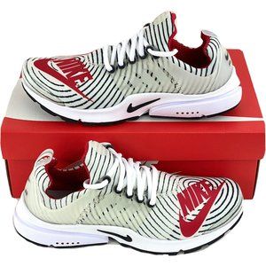 Nike Air Presto White Black Red Men's Sneakers Shoes Nike Logo Zebra CT3550-101